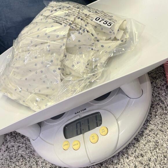 Rails Frida Speckled Dot High-Low Midi Slip Dress, Womens M, White/Black Ruffles - Picture 16 of 16